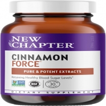 New Chapter Cinnamon Force – Blood Sugar & Metabolism Support – 60 Vegetarian Capsules